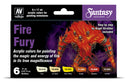 Vallejo VAL70243 Fire Fury 6 bottle paint set