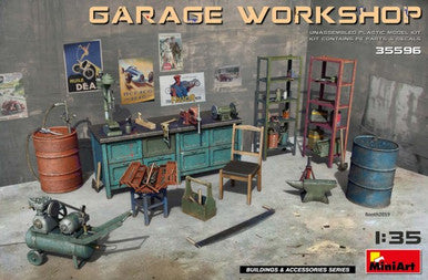 1/35 Miniart Garage Workshop: Equipment & Tools