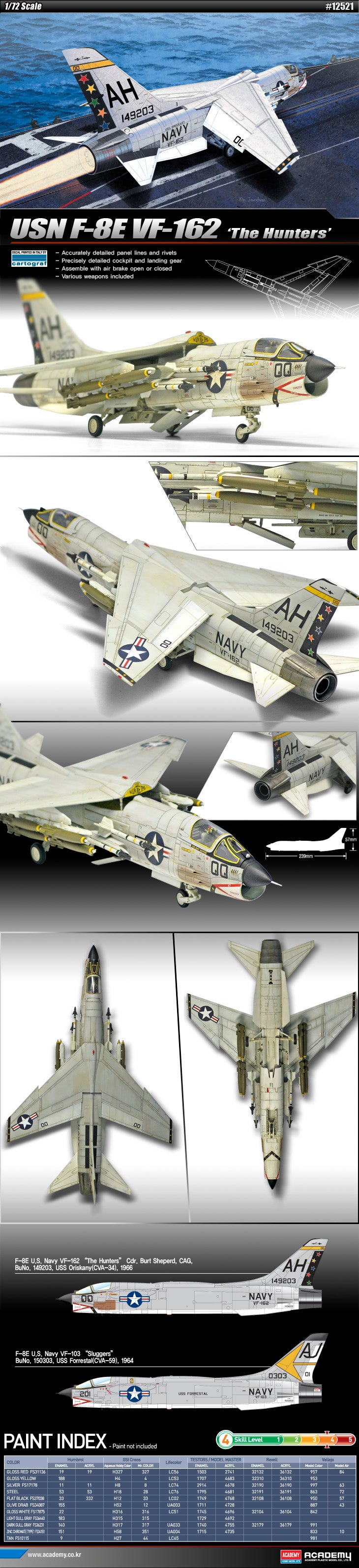 USN F-8E VF-162 "The Hunters"