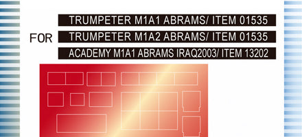 Sticker Anti. Reflection Coating Lens, for M1A1/M1A2 Abrams