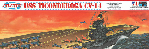 Atlantis Models USS Ticonderoga CV-14 Aircraft Carrier Plastic Model Kit