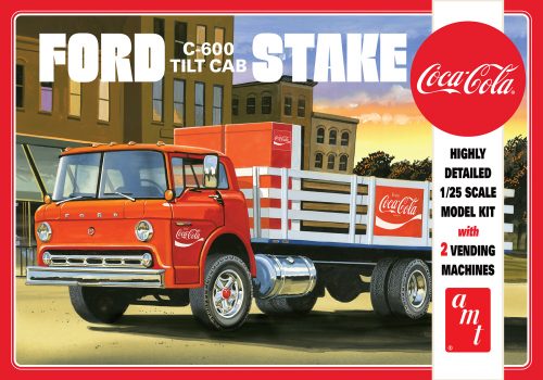 Ford C600 Tilt Cab Stake Bed Truck w/Coca-Cola Machines
