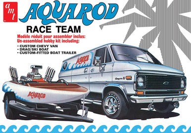 1/25 AMT AquaRod 75 Chevy Van Race Boat w/Trailer