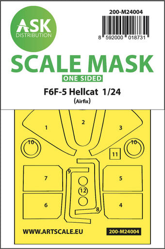 1/24 Art Scale F6F-5 Hellcat one-sided express masks for Airfix