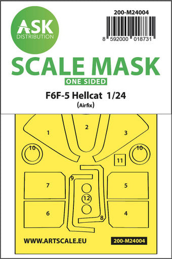 1/24 Art Scale F6F-5 Hellcat one-sided express masks for Airfix