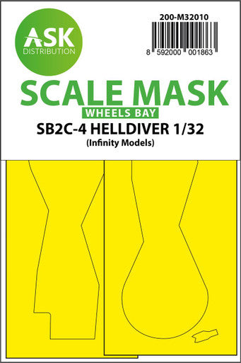 1/32 Art Scale SB2C-4 Helldiver wheel bays express mask for Infinity kit