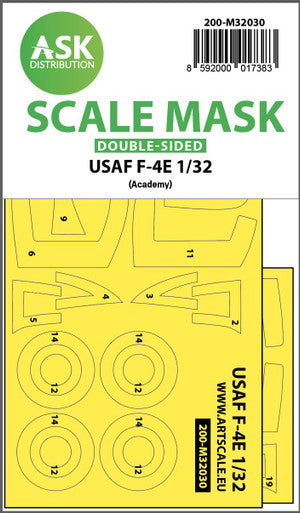 1/32 Art Scale USAF F-4E Phantom Viet-Nam war double-sided mask for Academy