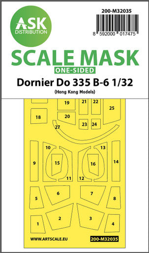 1/32 Art Scale Dornier Do 335B-6 one-sided mask for HK Models