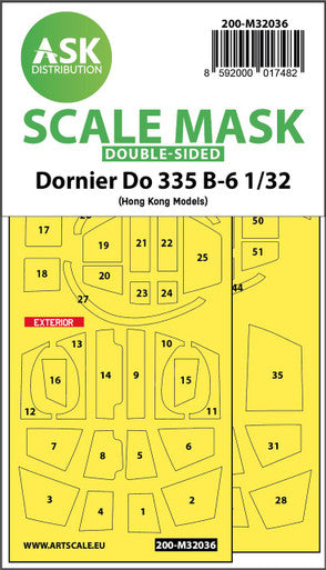 1/32 Art Scale Dornier Do 335B-6 double-sided mask for HK Models