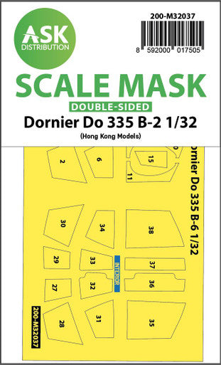 1/32 Art Scale Dornier Do 335B-2 double-sided mask for HK Models