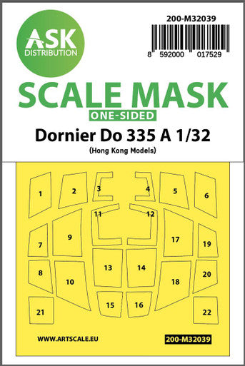 1/32 Art Scale Dornier Do 335A one-sided mask for HK Models