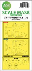1/32 Art Scale Gloster Meteor F.4  double-sided mask for HK Models