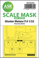 1/32 Art Scale Gloster Meteor F.4  one-sided mask for HK Models