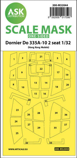 1/32 Art Scale Dornier Do 335A-10 two seater one-sided mask for HK Models