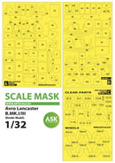 1/32 Art Scale Avro Lancaster B Mk.I/III express self adhesive masks for Border Model