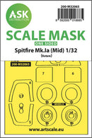 1/32 Art Scale Spitfire Mk.Ia (mid) one-sided express fit and self adhesive mask for Kotare