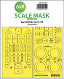 1/32 Art Scale Aichi D3A1 Val one-sided express self adhesive mask for Infinity 3206
