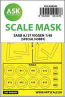 1/48 Art Scale SAAB AJ 37 Viggen double-sided painting mask for Special Hobby