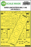 1/48 Art Scale Avro Lancaster Mk.I B outside painting mask for HK Models