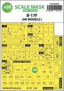 1/48 Art Scale B-17F Flying Fortress outside painting mask for HK Models