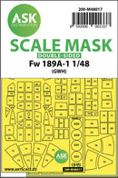 1/48 Art Scale Focke Wulf Fw 189 double-sided painting mask for Great Wall Hobby