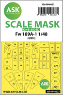 1/48 Art Scale Focke Wulf Fw 189 one-sided painting mask for Great Wall Hobby
