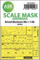 1/48 Art Scale Bristol Blenheim Mk.I double-sided painting mask for Airfix