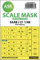 1/48 Art Scale SAAB J21  double-sided painting mask for Pilot Replicas