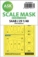 1/48 Art Scale SAAB J29 B  double-sided painting mask for Pilot Replicas