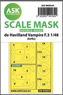 1/48 Art Scale De Havilland Vampire F.3 double-sided painting mask for Airfix