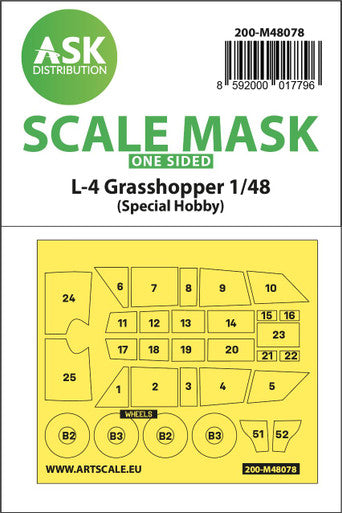 1/48 Art Scale L-4 Grasshopper one-sided self-adhesive mask for Special Hobby