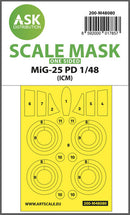 1/48 Art Scale MiG-25 PD one-sided mask self-adhesive pre-cutted for ICM