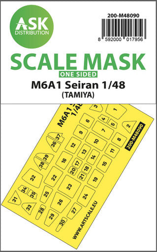 1/48 Art Scale M6A1 Seiran one-sided mask self-adhesive pre-cutted for Tamiya