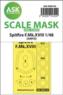 1/48 Art Scale Spitfire F.Mk.XVIII one-sided mask self-adhesive, pre-cutted for Airfix