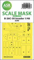 1/48 Art Scale B-26C-50 Invader one-sided mask self-adhesive pre-cutted for ICM