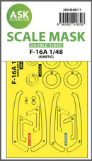 1/48 Art Scale F-16A double-sided express mask, self-adhesive and pre-cutted for Kinetic