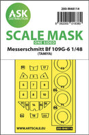 1/48 Art Scale Messerschmitt Bf 109G-6 one-sided express mask, self-adhesive and pre-cutted for Tamiya