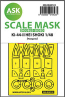 1/48 Art Scale Ki-44-II HEI SHOKI double-sided express mask, self-adhesive and pre-cutted for Hasegawa