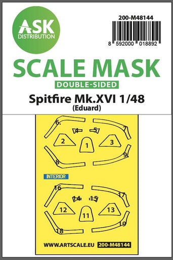 1/48 Art Scale Spitfire Mk.XVI double-sided express fit mask for Eduard