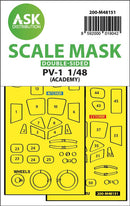 1/48 Art Scale PV-1 Ventura double-sided express fit mask for Academy