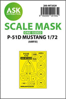 1/72 Art Scale P-51D Mustang one-sided painting mask for Airfix