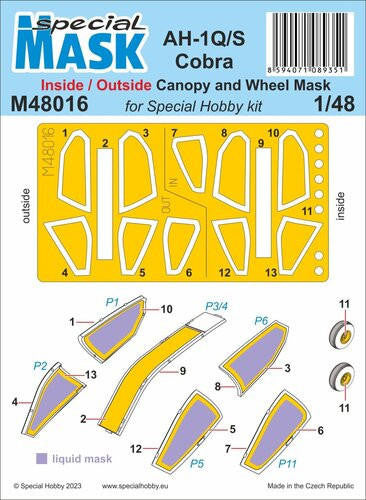 1/48 CMK AH-1Q/S Cobra Inside/Outside MASK