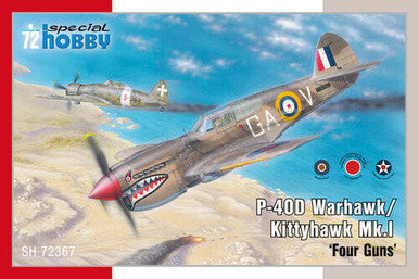 1/72 Special Hobby P40D Warhawk/Kittyhawk Mk.I Four Guns