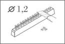 Button - head rivet calibre 1,2 mm (60 pcs)