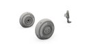 DH.82 Tiger Moth Mainwheels and Tailskid 1/48