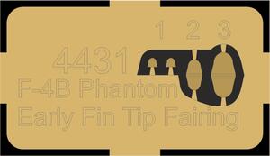 F-4B Phantom Early Fin Tip Fairing and Rudder (separate) 1/48
