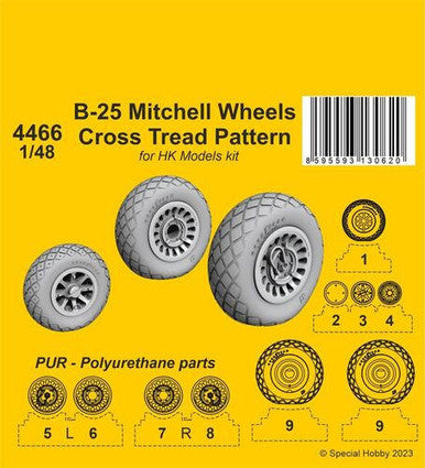 1/48 CMK B-25 Mitchell Wheels/ Cross Tread Pattern  / for HK kit