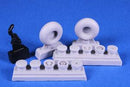DH.82 Tiger Moth Mainwheels and Tailskid (ICM kit) 1/32