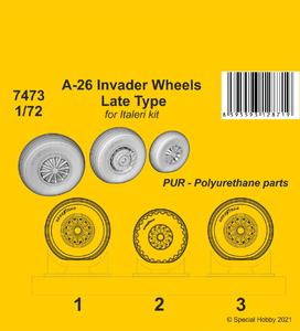 A-26 Invader Wheels Late Type / for Italeri kit 1/72