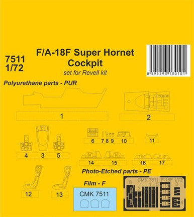 1/72 CMK F/A-18F Super Hornet Cockpit  / for Revell kit